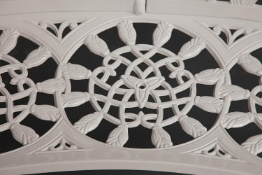 Скамья Сеcрет Де Маисон Страусс (Штраус) алюминиевый сплав, 99хх56х76см, буттер вхите / Secret De Maison Strauss butter white