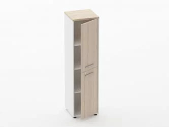 Шкаф 3 узкий закрытый, 2 двери Дека 10.16.12Пр Туя/Белый / Deka