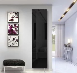 Поворотный шкаф в черном глянцевом стекле Драйв Шелф (правый) Венге