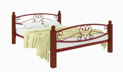 Кровать Каролина Лукс плус 1400х1900 Красная / Lux plus