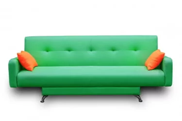Диван тканевый МАНГО 3 (2 категория) Зеленый Оранжевый / MANGO