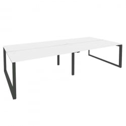 Рабочая станция на О-образном м/к ОНИКС О.МО-Д.РС-4.4.7 Белый Бриллиант/Антрацит / ONIX O.MO-D.RS-4.4.7