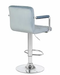 Стул барный ДОБРИН КРУГЕР АРМ Пудрово-голубой велюр МДЖ9-74 / DOBRIN KRUGER ARM MJ9-74