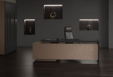 Кабинет руководителя ВЕЛИОН №2 Яшма черный Кобра / VELION