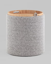 Пуф-столик с ящиком Хюгге С букле серый / S