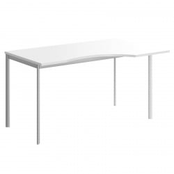 Стол эргономичный ИМАГО-С CА-2С(Л/Р) белый алюминий / IMAGO-S CA-2S(L/R)