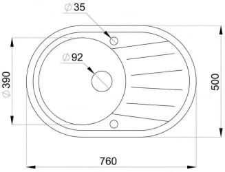 Мойка СТАНДЭРТ 7601 Бежевый / STANDART