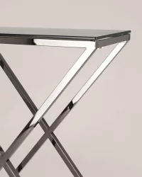 Консоль ИНСИГНИЯ 115кс30 Темный хром стекло смоке / 115x30 smoke