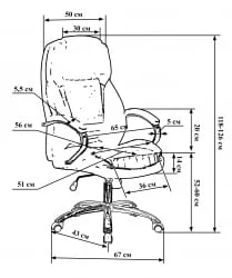 Офисное кресло для руководителей ДОБРИН CХЕСТЕР Черный / DOBRIN CHESTER