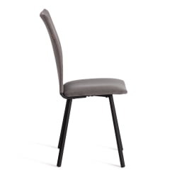Стул обеденный Ла Роуссе велюр, серый/черный, 29, 49х50х93 / La Rousse