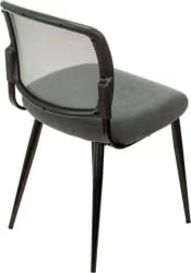 Стул для кухни Бюрократ КФ-8В блаcк Серый / KF-8W black