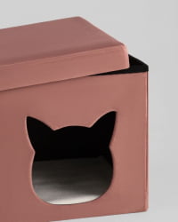 Пуф складной с ящиком Сторе Пет розовый / Store Pet
