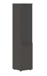 Шкаф-колонка комбинированная левая ЕДИС ЕХCС 42.2 Л Мокко Мокко Мокко / EDIS EHCS L