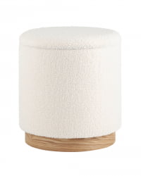 Пуф с ящиком Холли Л Тедди белый / L