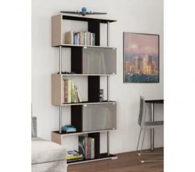 Стеллаж в гостиную Стйле-4 Ясень шимо темный-ясень шимо светлый / Style-4