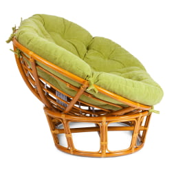 Диван МАМАСАН/МАМАСАН 23/02 В /с подушкой/ подушка 182х119 см, 169х102х80 см, Пекан (орех), флок, олива, 23 / MAMASAN/МАМАСАН W Pecan