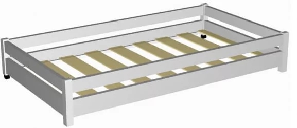 Детская кровать из дерева РооРоом ВК-6 Белая / RooRoom VK-6