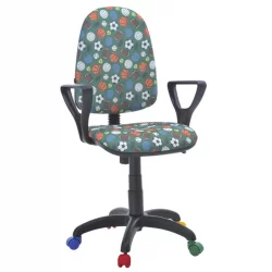 Кресло Престиж КИДС Мячи Черный пластик / KIDS