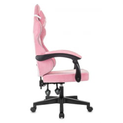 Кресло компьютерное БРАБИКС Шоотер ГМ-123, 2 подушки, ткань, розовое/серое / BRABIX Shooter GM-123,