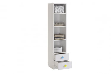 Шкаф комбинированный (с ящ. 1-створчатый) Чудо МДВ-02 Белый рамух / MDW-02