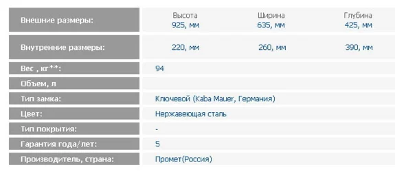Депозитная ячейка ДБ-8С / DB-8S