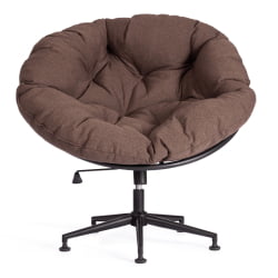 Кресло CЛОУДЕ рогожка/металл, 97х98х90-96см, коричневый, 3М7-147 / CLOUDE