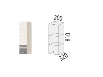 Кухонный шкаф Графит 74.19 Сосна Астрид /Ваниль/Графит