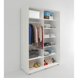 Шкаф-купе 2-х дверный Акцент-Дуэт КВ 1600х600 Выбеленное дерево