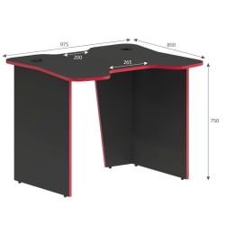 Игровой компьютерный стол СКИЛЛЛ СКЛ 100CБ антрацит/красный / SKILLL SKL 100CB