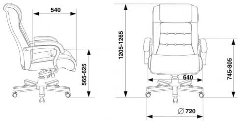 Кресло руководителя Бюрократ Т-9926ВАЛНУТ/БЛАCК / T-9926WALNUT/BLACK