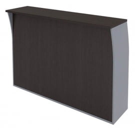 Стойка ресепшн прямая ИМАГО РС-4 Венге Магия Металлик / IMAGO