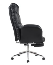 Кресло руководителя ТопЧаирс Солид с оттоманкой черный / TopChairs Solid