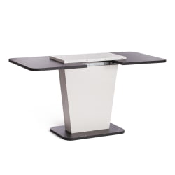 Обеденный стол ГЕНТ ЛДСП, 110-145кс68,6кс75,5 см, Мрамор Блэк Роял/Белый / GENT 110-145x68,6x75,5