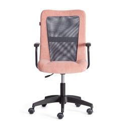 Кресло СТАФФ флок/ткань, розовый/серый, 137/В-12 / STAFF 137/W-12