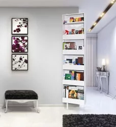 Поворотный шкаф в белом стекле Дриве СП Белый / Drive SP