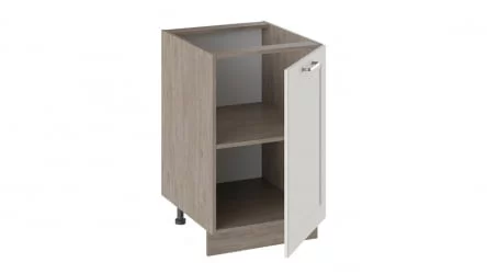 Шкаф напольный Одри Н_72-50_1ДР Дуб Сонома трюфель/Бежевый шелк