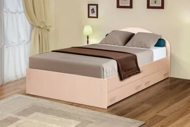 Кровать с ящиками на уголках №3 ЛДСП 1400*2000 Ясень Шимо светлый