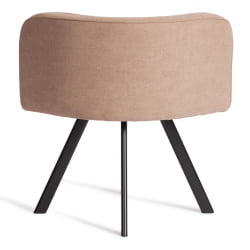 Комплект (стол, 4 стула) КУАДРОН (мод. ПТ14) Стол: МДФ/металл, стул: металл/шенилл, 100х100х73 см, 69х56х71 см, Беиге (Бежевый) ЛЙ1701-4/черный / QUADRON (mod. PT14) Beige LY1701-4/черный