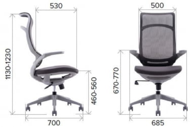 Кресло руководителя Еверпроф Спирит Сетка Черный / Everprof Spirit