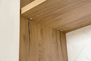 Шкаф однодверный Бери МПР-023 Дуб крафт золотой/белое дерево / MPR-023