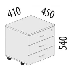Тумба с ящиками Лидер-Престиж 83.10