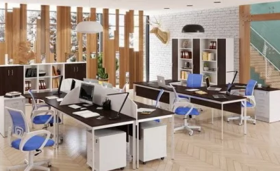 Стол прямой ИМАГО-С СП-2СД венге магия белый полуматовый / IMAGO-S СП-2SD