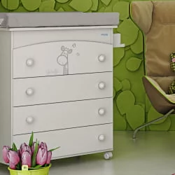 Комод пеленальный Микуна Сабана Б-970 Вхите Старс Грей / Micuna Sabana B-970 White Stars Grey