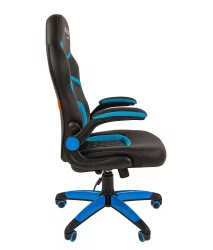 Кресло геймерское CХАИРМАН ГАМЕ 18 Черный Голубой / CHAIRMAN GAME