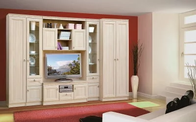 Шкаф в гостиную 609  Денвер светлый