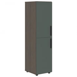 Шкаф-колонка с двумя глухими малыми дверьми (левый) ВЕЛИОН ВМCС 40.4 Л Нефрит Дуб Сильвер / VELION VMCS L