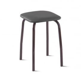 Табурет кухонный 320х320 мм Черный/Металл Коричневый