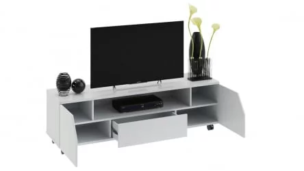 ТВ тумба тип 4 Диамонд Белый глянец / Diamond