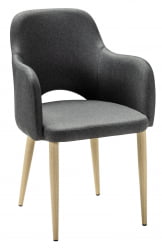 Кресло Ледгер К темно-серый/нат.дуб / Ledger