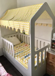 Кроватка для новорожденных с ящиком белая розовая